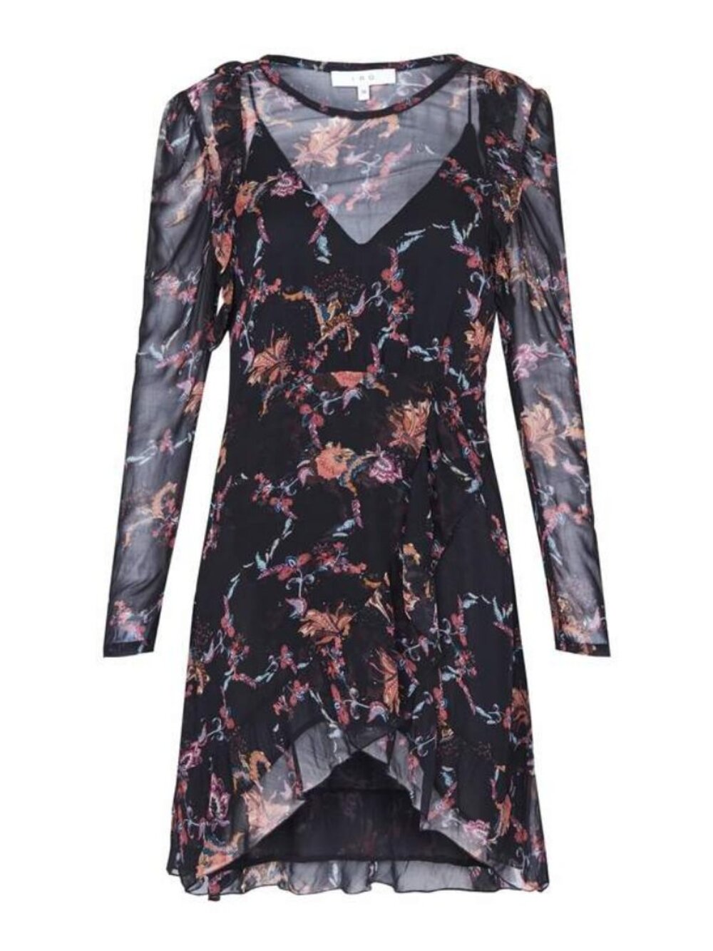 IRO Lexie Dress -  Asymmetric Floral and like new condition